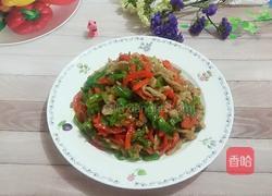 青红椒炒肉丝的做法图解6