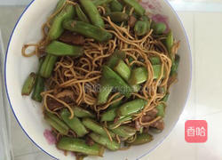 蒜香四季豆拌面的做法图解9