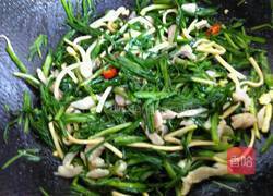 野蒜百叶炒咸肉丝的做法图解7