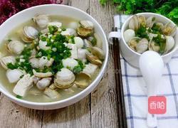 蛤蜊鹌鹑蛋豆腐羹的做法图解11