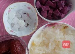 紫薯红枣银耳羹的做法图解1