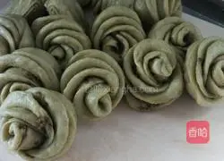 菠菜玫瑰花卷花式馒头的做法图解13