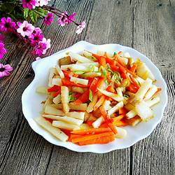 胡萝卜炒山药的做法[图]