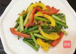 虾仁蒜苔杂炒的做法图解8