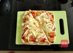 面包机烟熏三文鱼披萨(烤肉披萨)的做法图解8