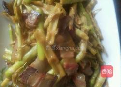 小鲜笋炒腊肉的做法图解6