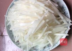 白萝卜炒肉丝的做法图解2