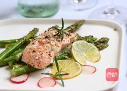 柠檬芦笋烤三文鱼的做法图解8