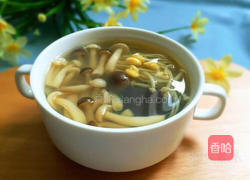 什锦菌菇豆嘴汤的做法图解7