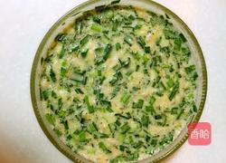 韭菜虾皮鸡蛋饼的做法图解2