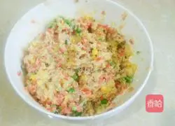 Illustration of how to make garden vegetable potato cake 10