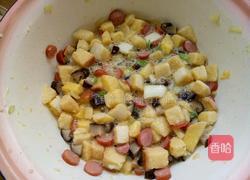 馒头丁鸡蛋饼的做法图解2