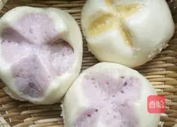 Illustration of how to make purple sweet potato and pumpkin blossom steamed buns 10