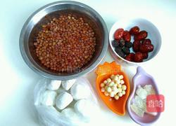 红豆红枣圆子汤的做法图解1