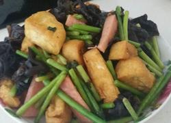 油豆腐炒蒜苔