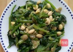 豆嘴炒菠菜的做法图解3