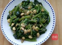 豆嘴炒菠菜的做法图解2