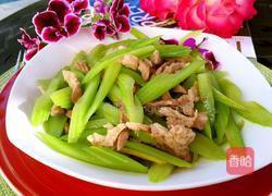 西芹炒肉丝的做法图解7