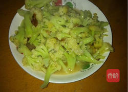 菜花炒肉丝的做法图解6