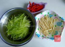 莴苣拌百叶丝的做法图解1