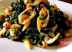 蒜泥菠菜拌沙蚬子肉的做法图解15