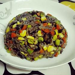 黑色糯米饭的做法[图]