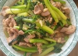 油菜炒肉片