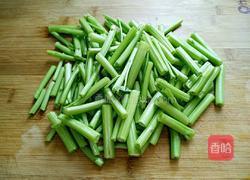 空心菜炒肉的做法图解2