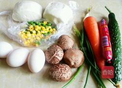 馒头鸭蛋时蔬饼的做法图解1