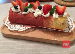 草莓酸奶蛋糕卷的做法图解10
