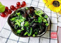 木耳炒小白菜的做法图解6