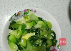 香菇趴油菜的做法图解2