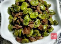 葱油萝卜干焖蚕豆壳的做法图解9