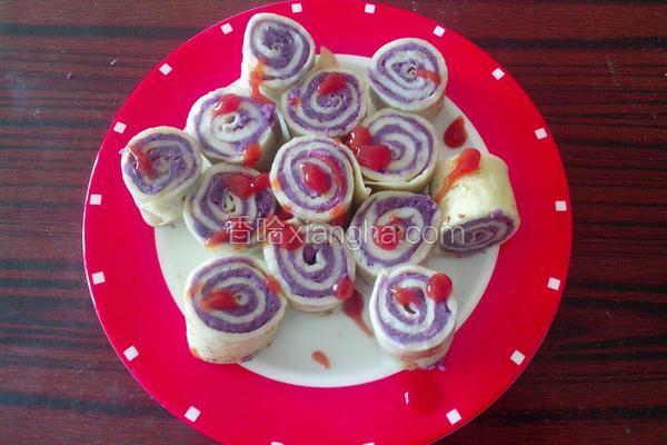 紫薯蛋饼卷