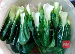 肉沫炒油菜的做法图解1