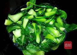 肉沫炒油菜的做法图解3