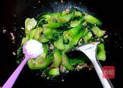 肉沫炒油菜的做法图解7