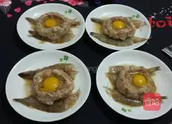 Illustration of how to make shrimp meatloaf and steamed eggs 6