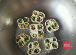 冰皮韭菜鸡蛋干贝锅贴的做法图解12