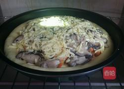 奶油蘑菇烤鸡奶酪披萨的做法图解18