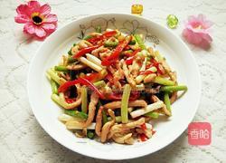 鸡肉炒蒜苔的做法图解8