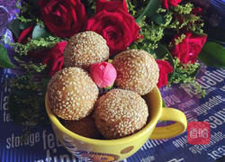 豆沙芝麻团的做法图解8