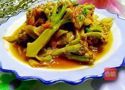 番茄烧花菜的做法图解12