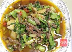 青菜炒牛肉的做法图解7