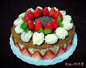 草莓鲜奶油蛋糕[图]