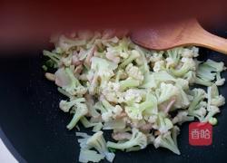 有机菜花炒肉的做法图解4