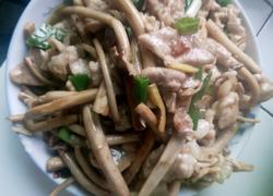 茶树菇炒肉片