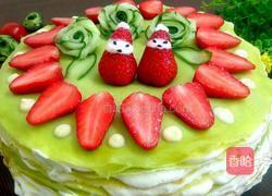 斑兰草莓千层蛋糕的做法图解21