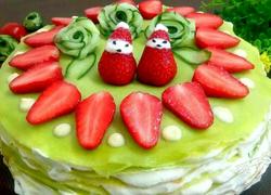 斑兰草莓千层蛋糕