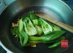 油菜炒香菇的做法图解5